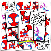 Spidey and His Amazing Friends Tattoos Party Favors Bundle ~ 70+ Perforated Individual 2" x 2" Spidey & Friends Temporary Tattoos for Kids Boys Girls (Spidey Party Supplies MADE IN USA)